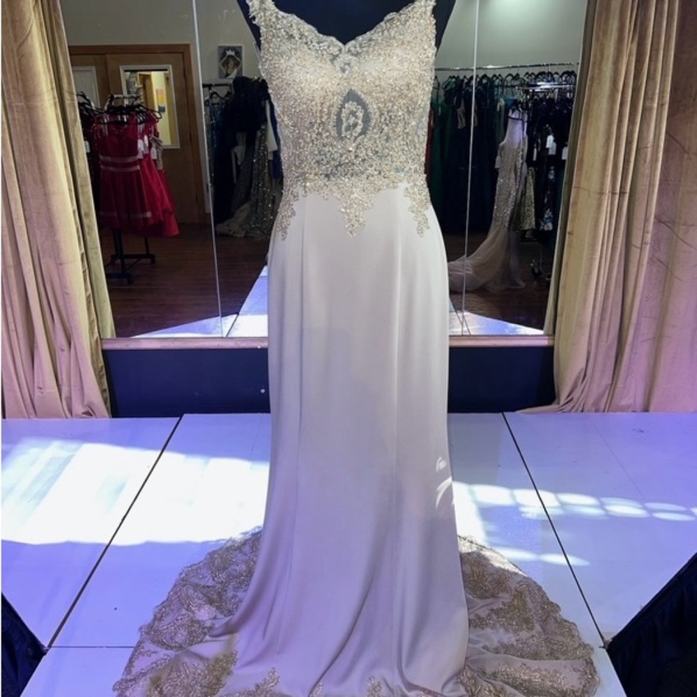 Elegant Gold Evening Gown